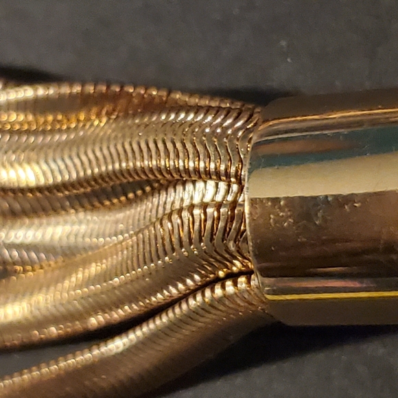 Multi Strand Gold Necklace with Earrings. - Picture 9 of 15